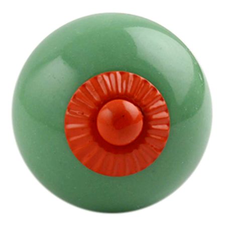 Solid Pea Green Orange Fitting Ceramic Knob
